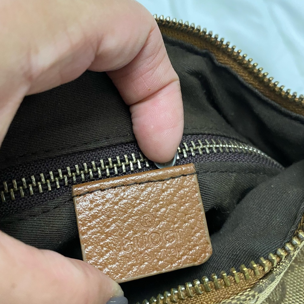 Pre-Loved Gucci Horse belt Medium canvas. AS IS